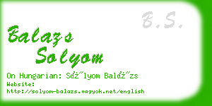 balazs solyom business card