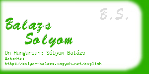 balazs solyom business card